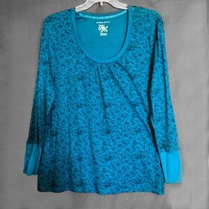 Blue Floral Oversized Tunic
